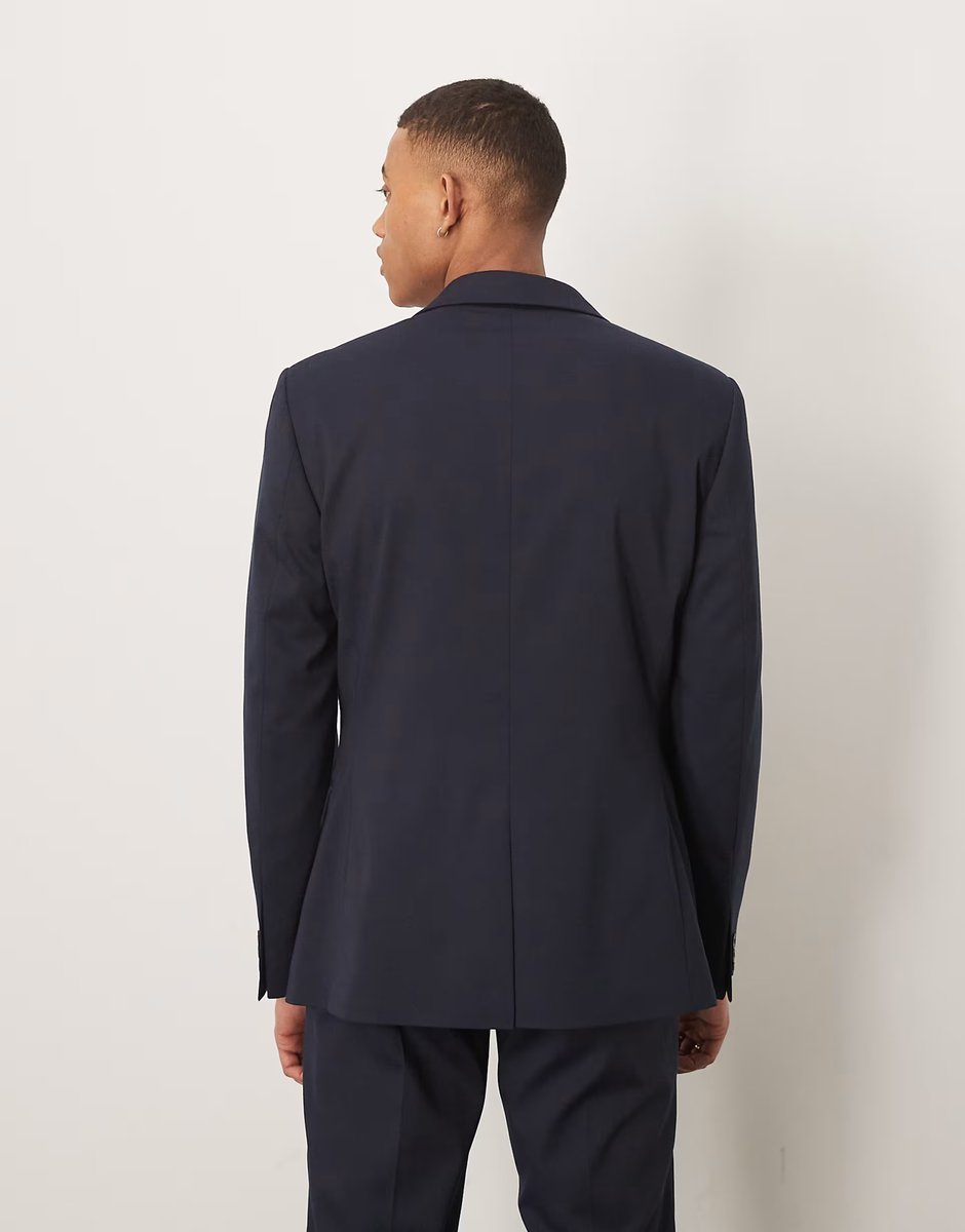 ASOS ASOS DESIGN skinny suit jacket in navy - 4
