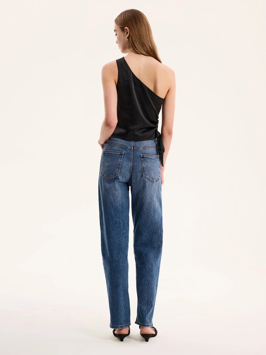 OMNES Sweeny One Shoulder Top in Black - 4