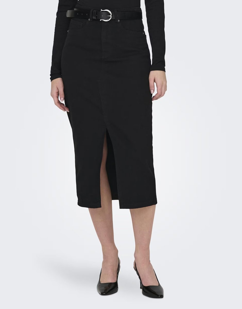 ASOS ONLY Denim skirt in black - 2