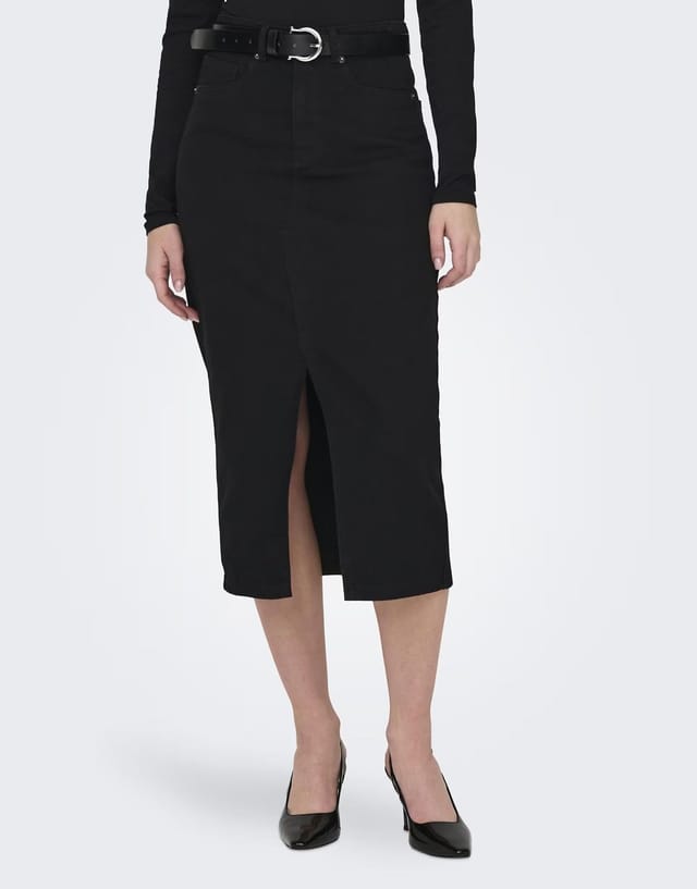 ASOS ONLY Denim skirt in black - 2