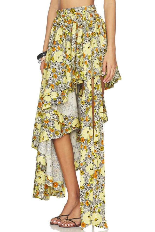 revolve Orange Blossom Asymmetric Skirt - 3