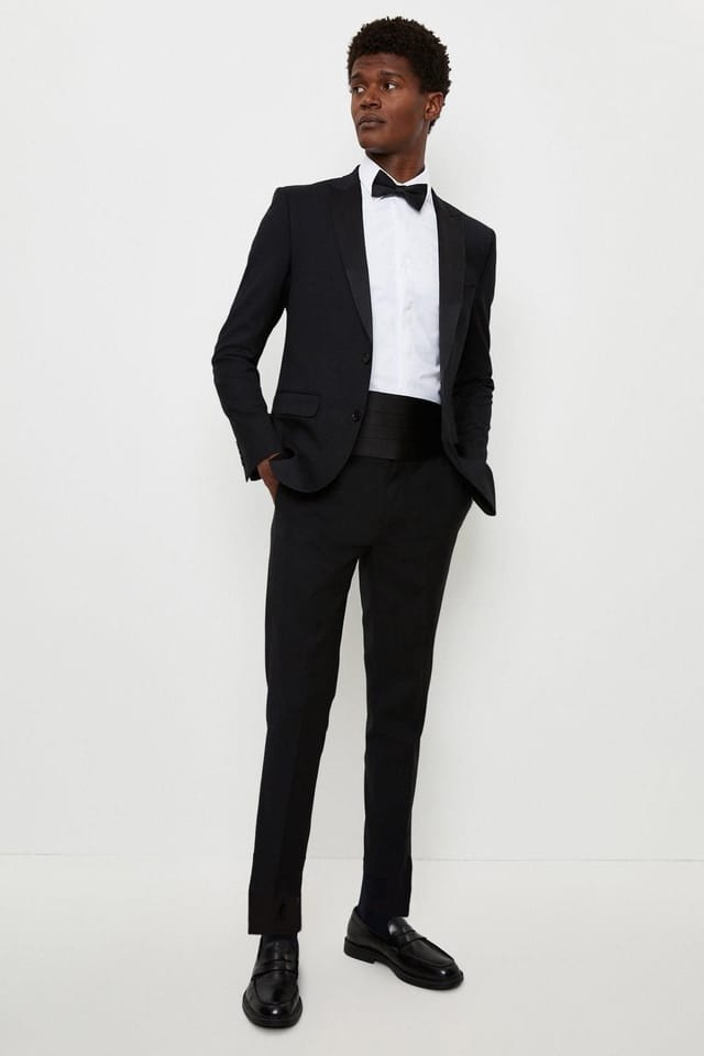Burton Burton Men's Black Bow Tie & Cummerbund Set - 2