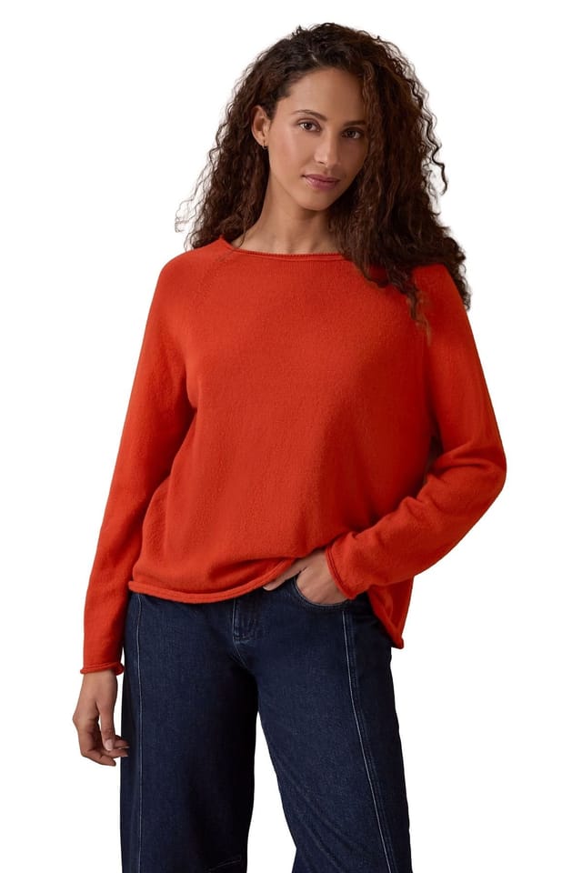 Celtic & Co Celtic & Co Women's Supersoft Essential Sweater in Burnt Orange - 3