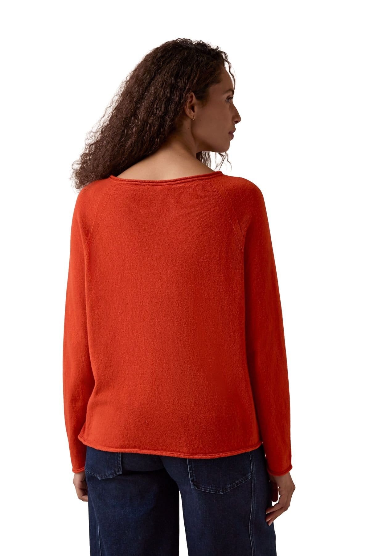 Celtic & Co Celtic & Co Women's Supersoft Essential Sweater in Burnt Orange - 4