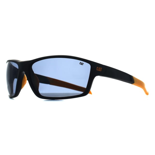 Caterpillar Caterpillar Men's Wrap Matte Navy Solid Smoke Polarized CTS-8020 in Blue - 2