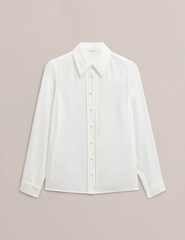 Hobbs London Hobbs London Women's Louisa Long Sleeve Regular Fit Shirt in Natural White - 2