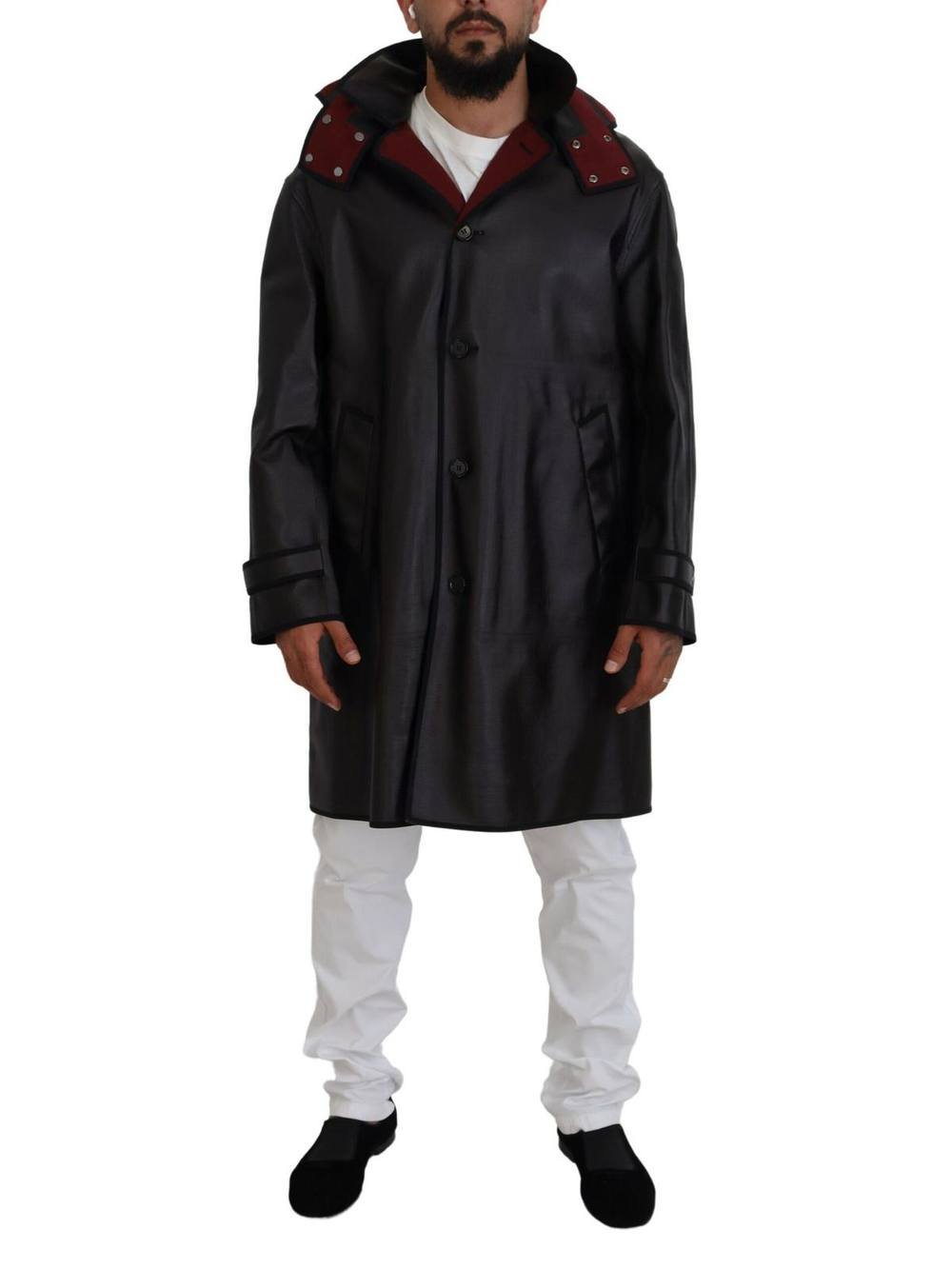 Dolce & Gabbana Dolce & Gabbana Men's Black Trench Hooded Parka Cotton Jacket - 2