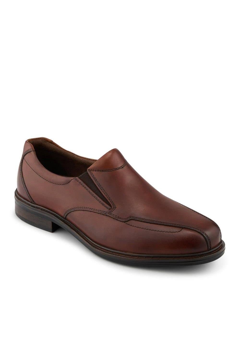 Pavers Pavers Brown Leather Slip On Smart Shoes