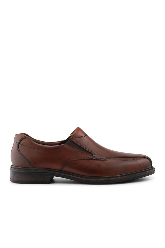 Pavers Pavers Men's Slip On Smart Leather Shoes With Grip Sole in Brown - 2