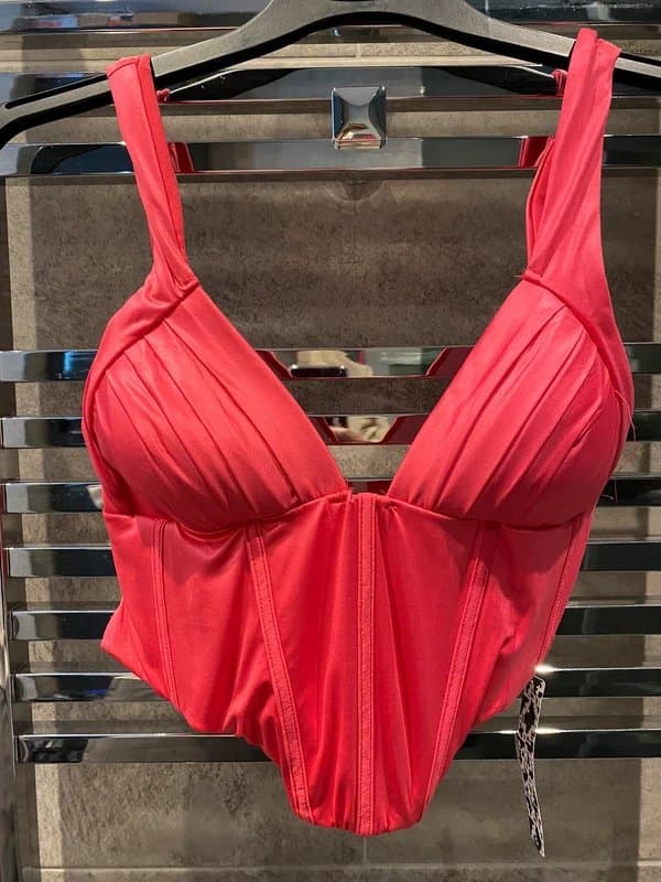 ASOS Satin corset bikini top