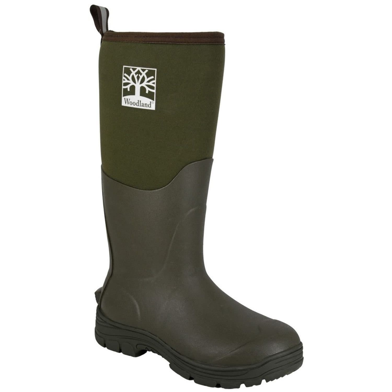 Woodland Woodland Women's Insulated Wellington Boots in Dark Olive