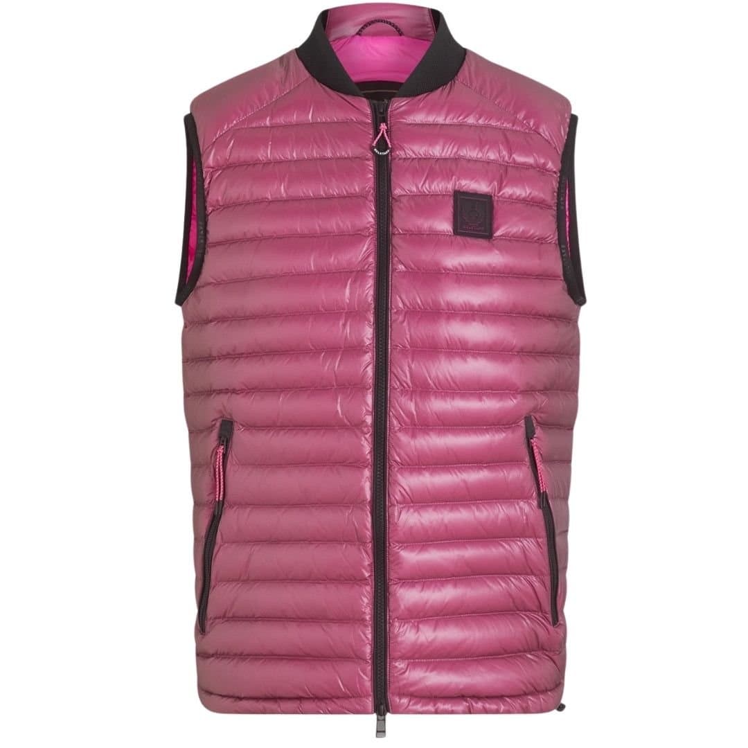 Belstaff Belstaff Men's Airframe Neon Shiny Pink Gilet Down Filled Jacket