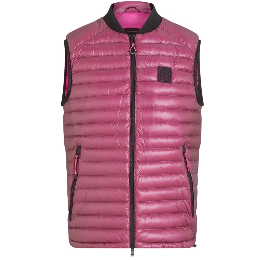 Belstaff Belstaff Men's Airframe Neon Shiny Pink Gilet Down Filled Jacket - 4