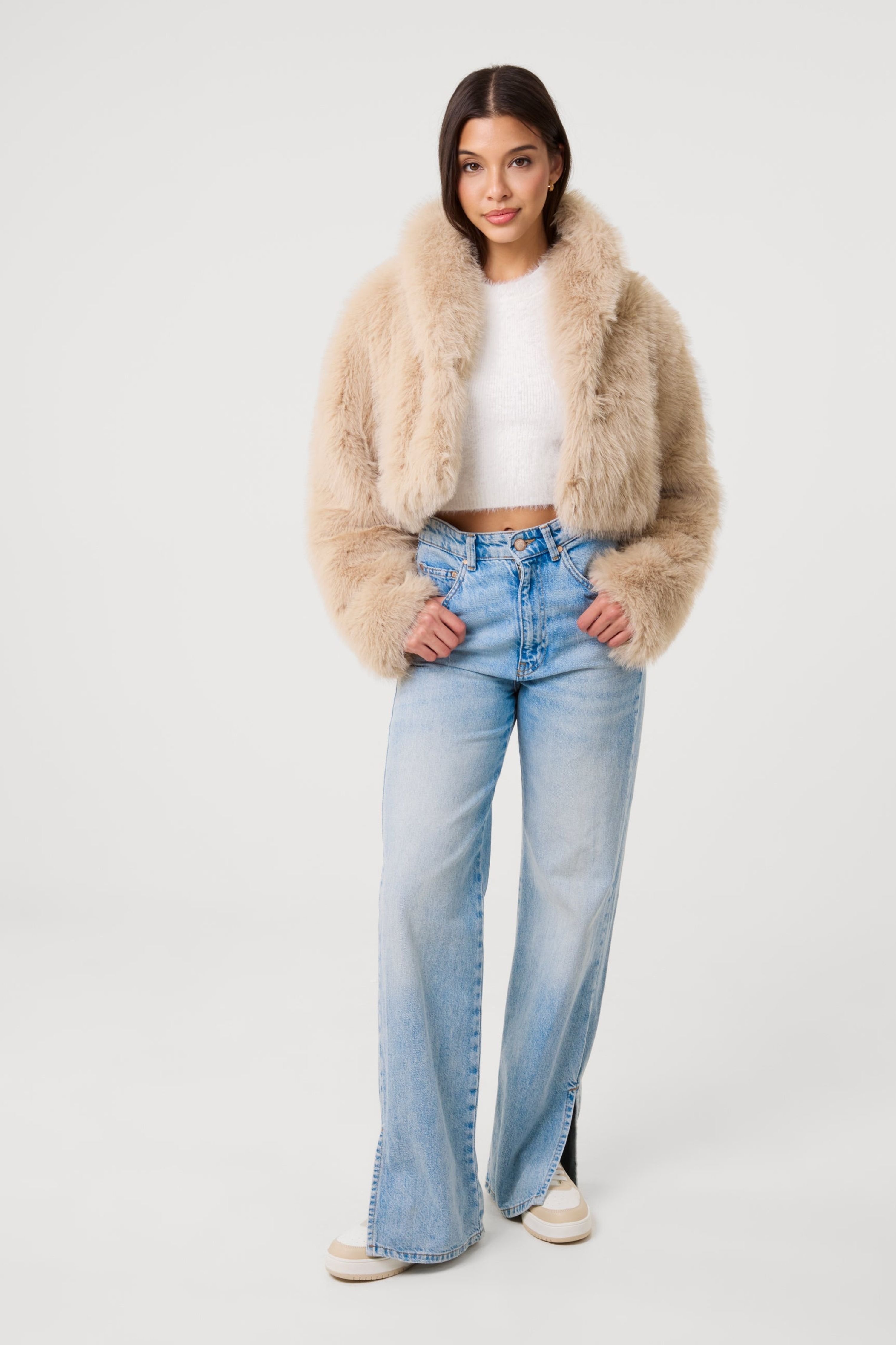 Pink Vanilla Pink Vanilla Women's Stone Crop Fur Jacket - 4