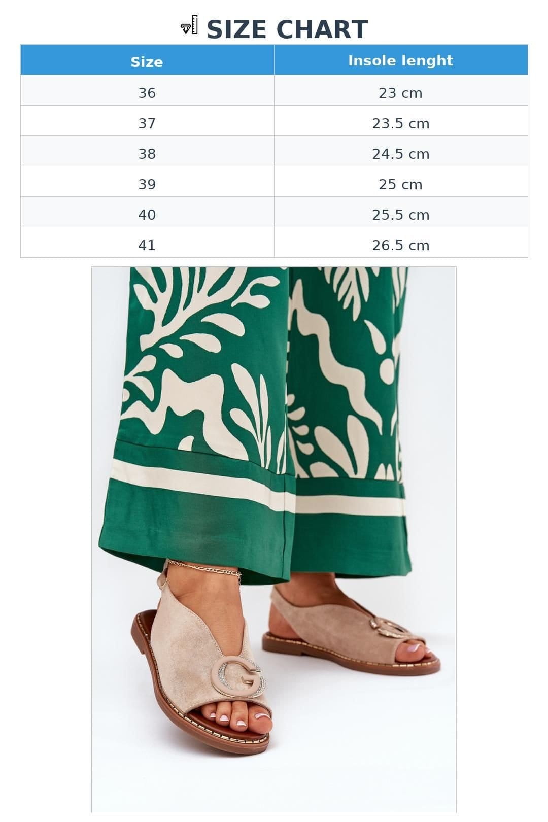 Love Lace Love Lace Women's Flat Summer Sandals with Adjustable Buckle Strap & Charm in Beige - 4