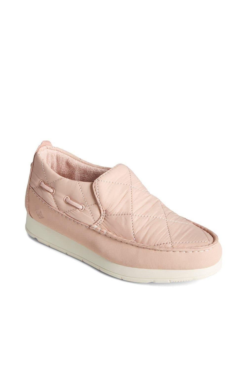 Sperry Sperry Women's 'Moc-Sider' Water-Resistant Suede Slip On Shoes in Pale Pink