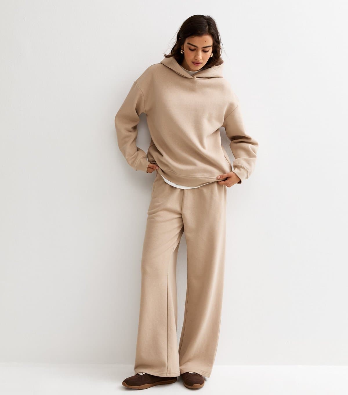 New Look Women's Camel Wide Leg Joggers New Look