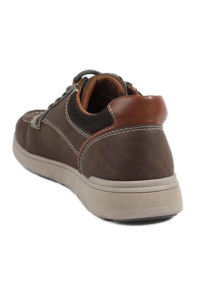 Pavers Pavers Men's Wide Fit Casual Lace Up Shoes in Brown - 3