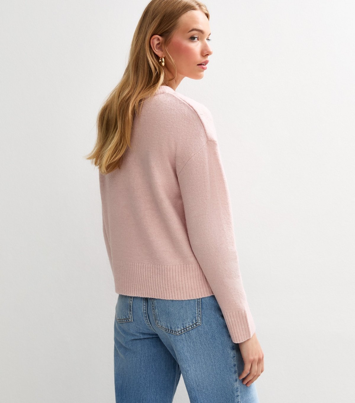 New Look Women's Light Pink Crew Neck Jumper New Look - 4