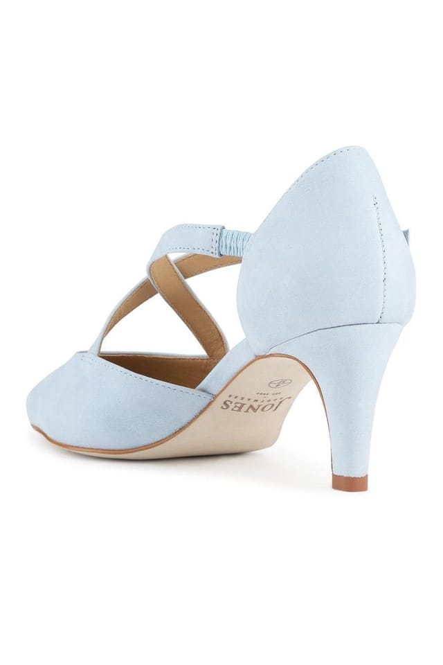 Jones Bootmaker Jones Bootmaker Women's Ysa Leather Stiletto-Heeled Court Shoes in Pale Blue - 3