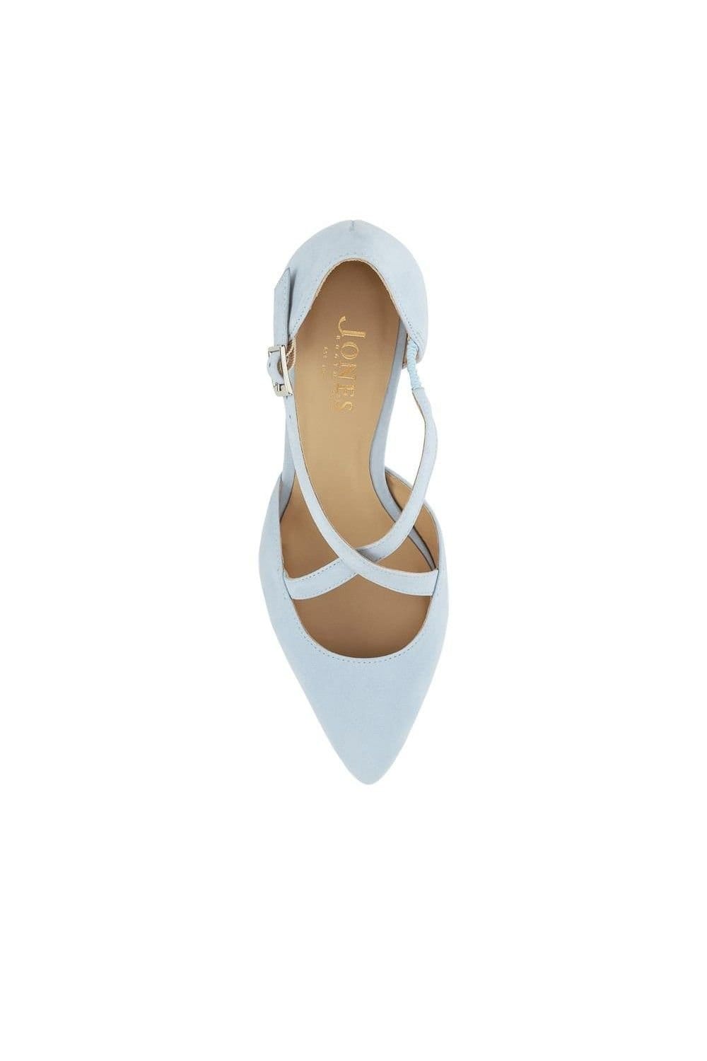 Jones Bootmaker Jones Bootmaker Women's Ysa Leather Stiletto-Heeled Court Shoes in Pale Blue - 4