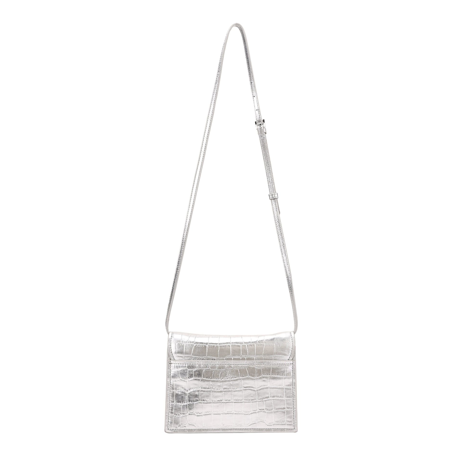 Paul Costelloe Paul Costelloe Women's Tosca Leather Clutch in Silver - 4