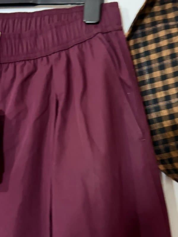 Primark Primark burgundy balloon maroon wide leg minimalist pants Uk 14 16