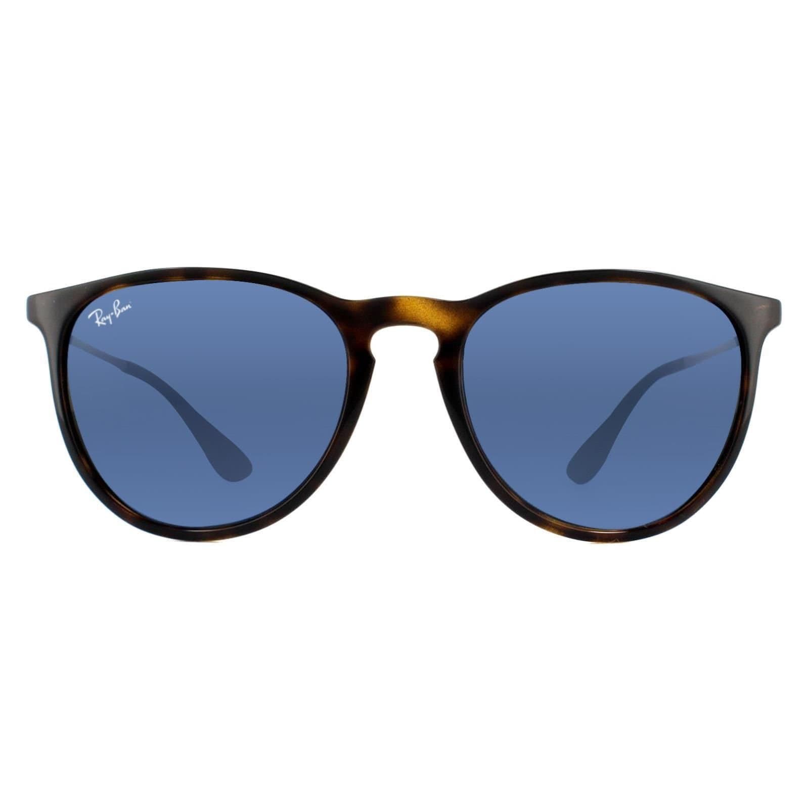 Ray-Ban Ray-Ban Women's Round Havana Dark Blue Erika 4171 Sunglasses in Brown