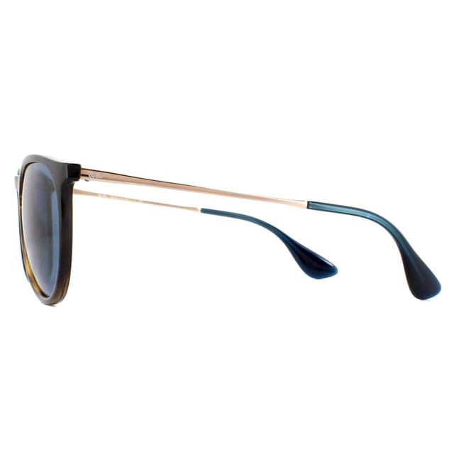 Ray-Ban Ray-Ban Women's Round Havana Dark Blue Erika 4171 Sunglasses in Brown - 3
