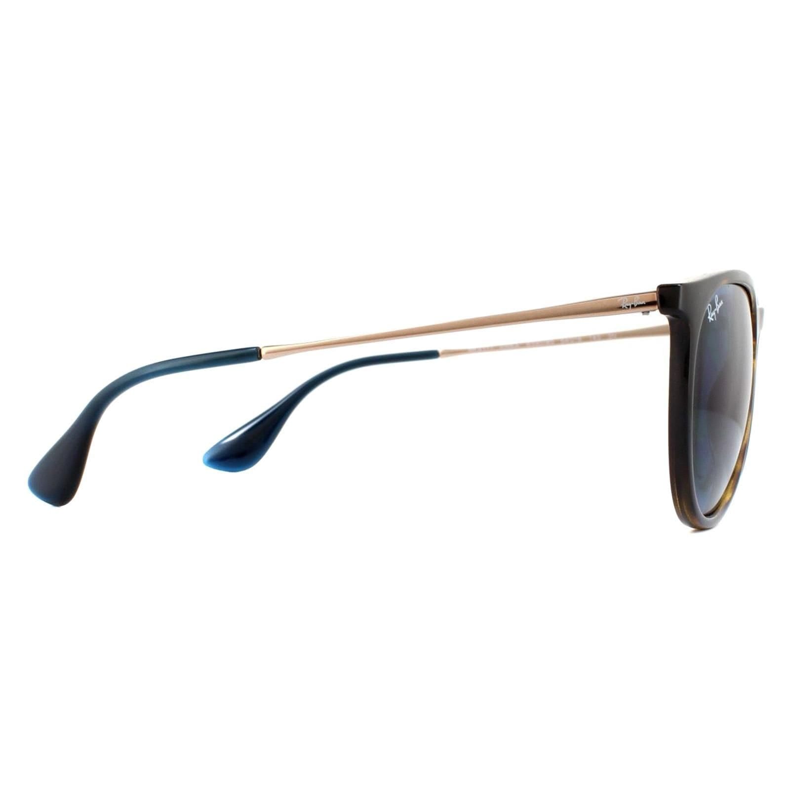 Ray-Ban Ray-Ban Women's Round Havana Dark Blue Erika 4171 Sunglasses in Brown - 4