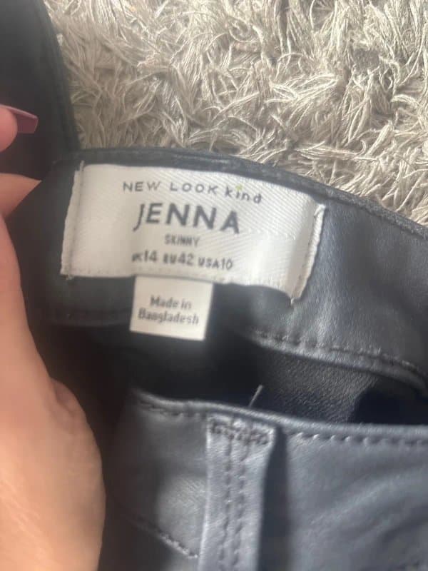 New Look Leather look trousers