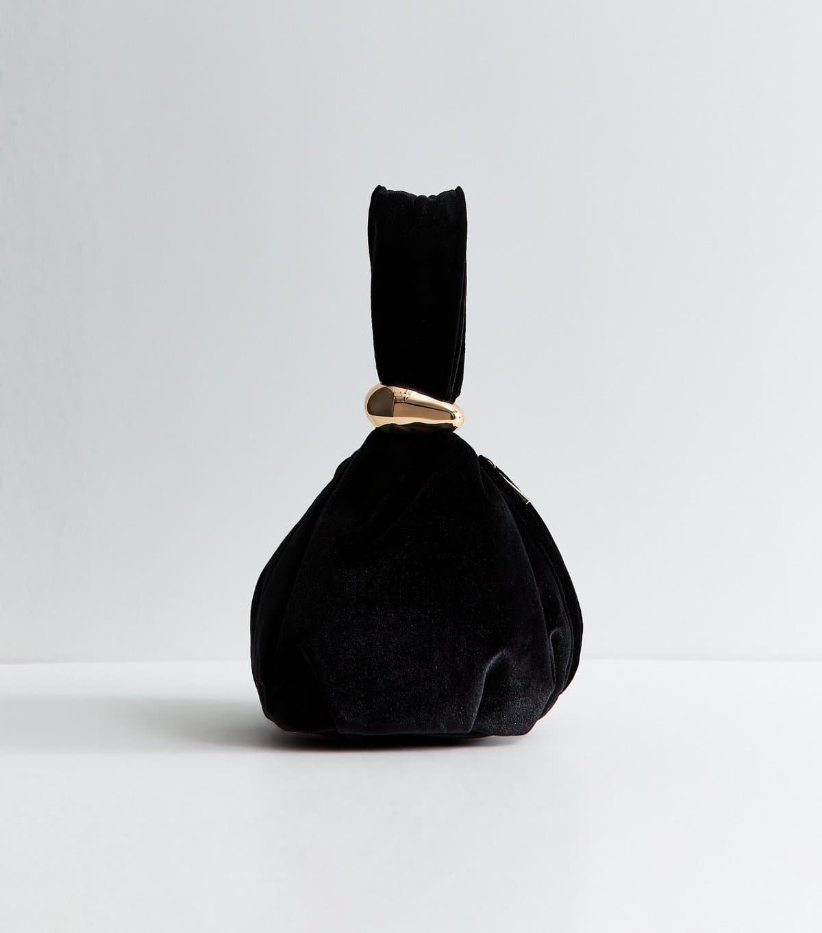 New Look Black Velvet Wristlet Pouch New Look
