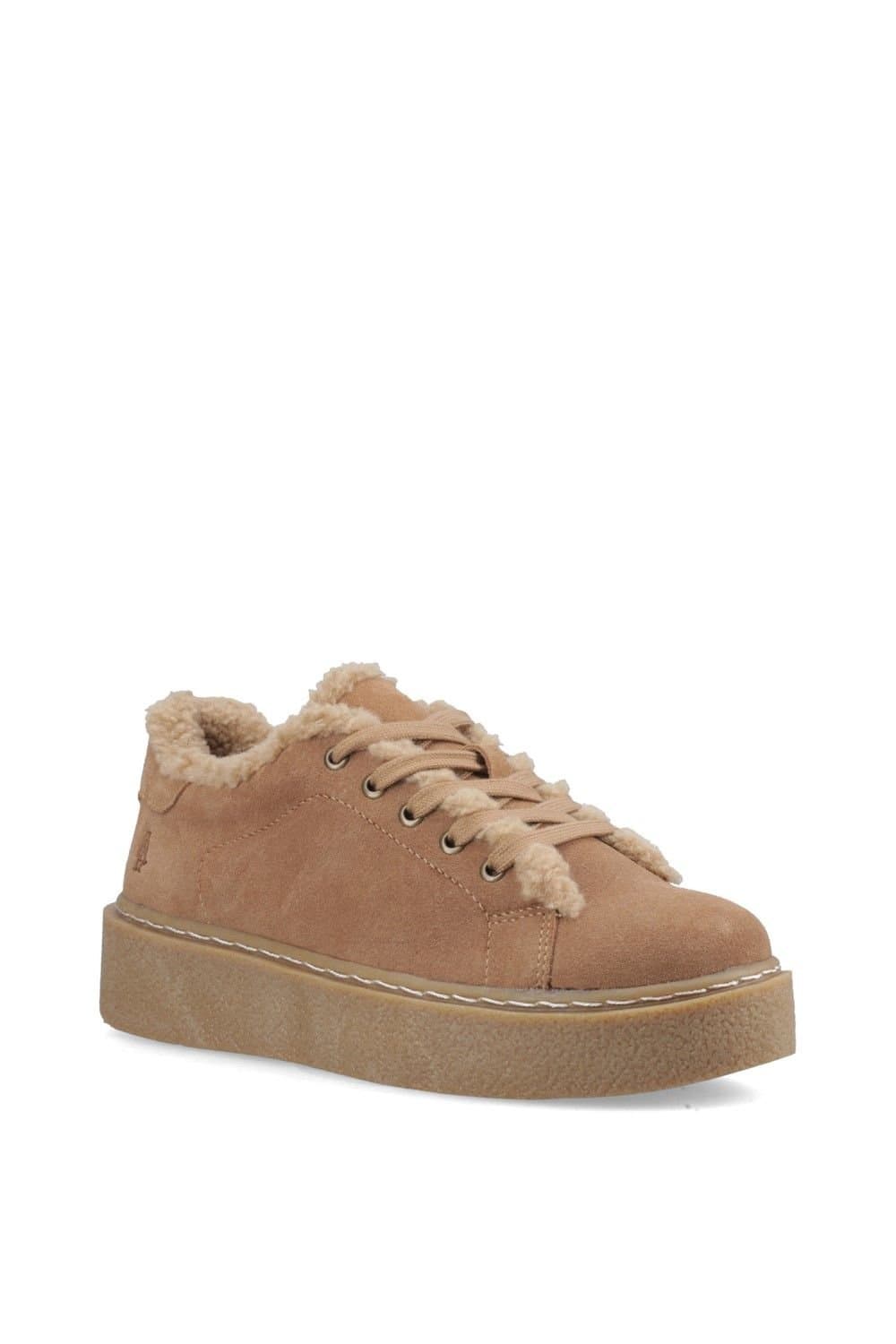 Hush Puppies Hush Puppies Women's Brinlee Fur Trainer in Light Tan