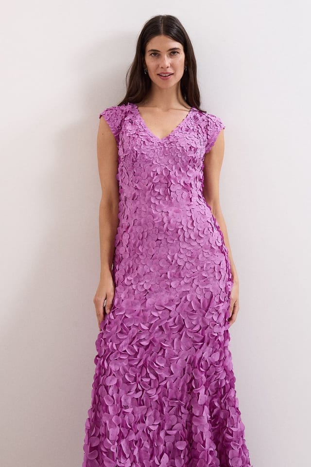 Phase Eight Phase Eight Women's Charlene V-Neck Maxi Dress in Magenta - 2