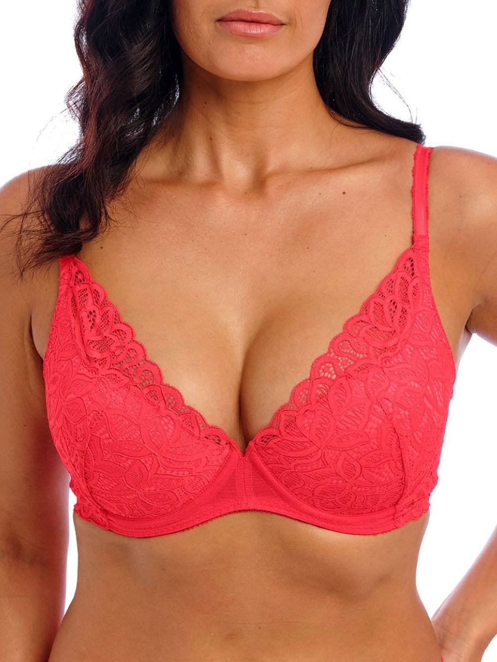 Wacoal Wacoal Women's Raffine Plunge Bra in Red - 2