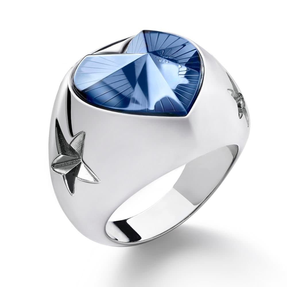 baccarat baccarat Women's Sky Heart Ring 2813088 in Blue