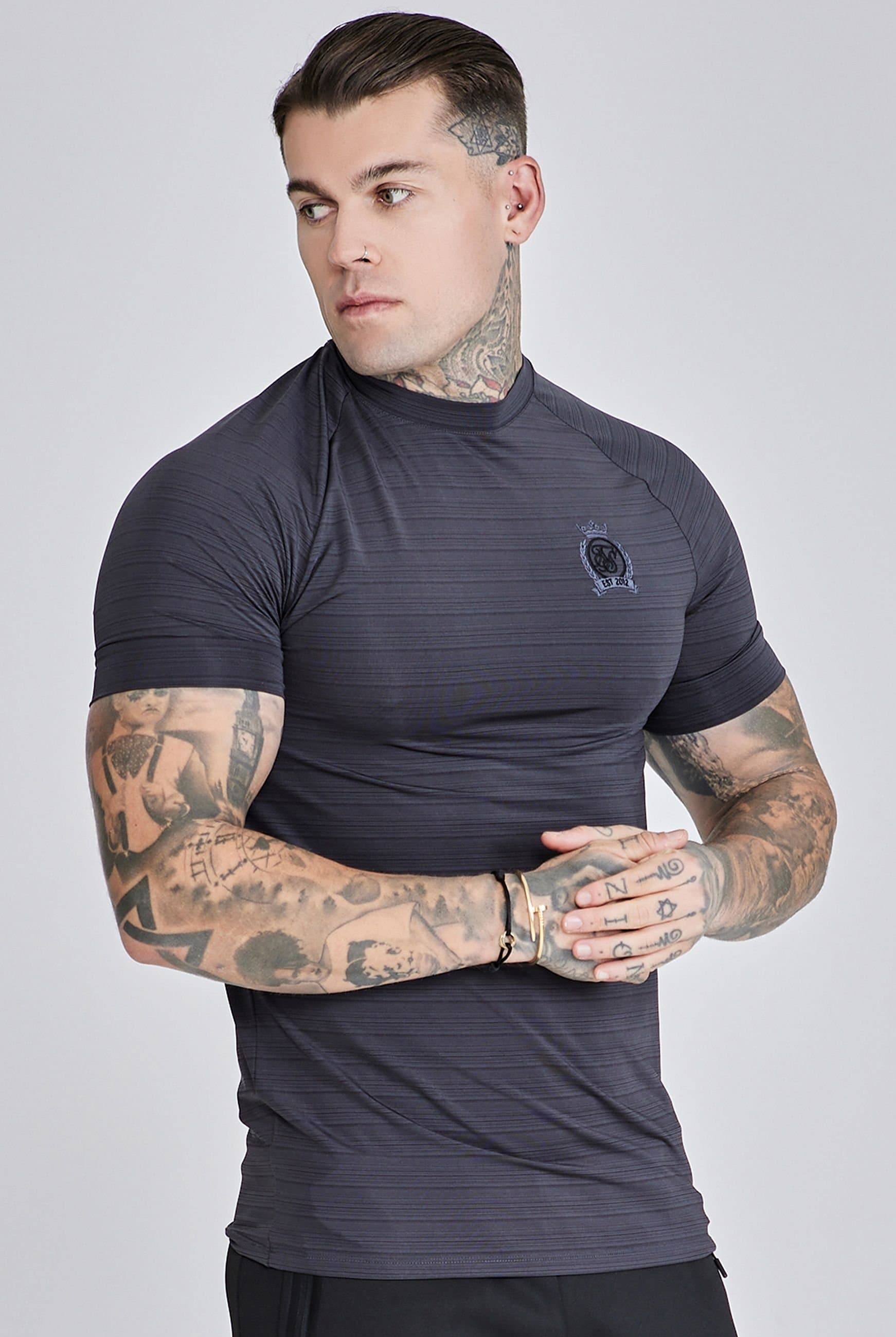 SikSilk SikSilk Men's Grey Tech T-Shirt