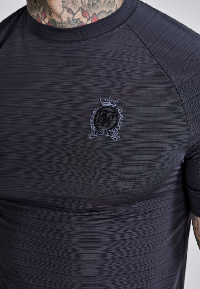 SikSilk SikSilk Men's Crest Tech T-Shirt in Grey - 2