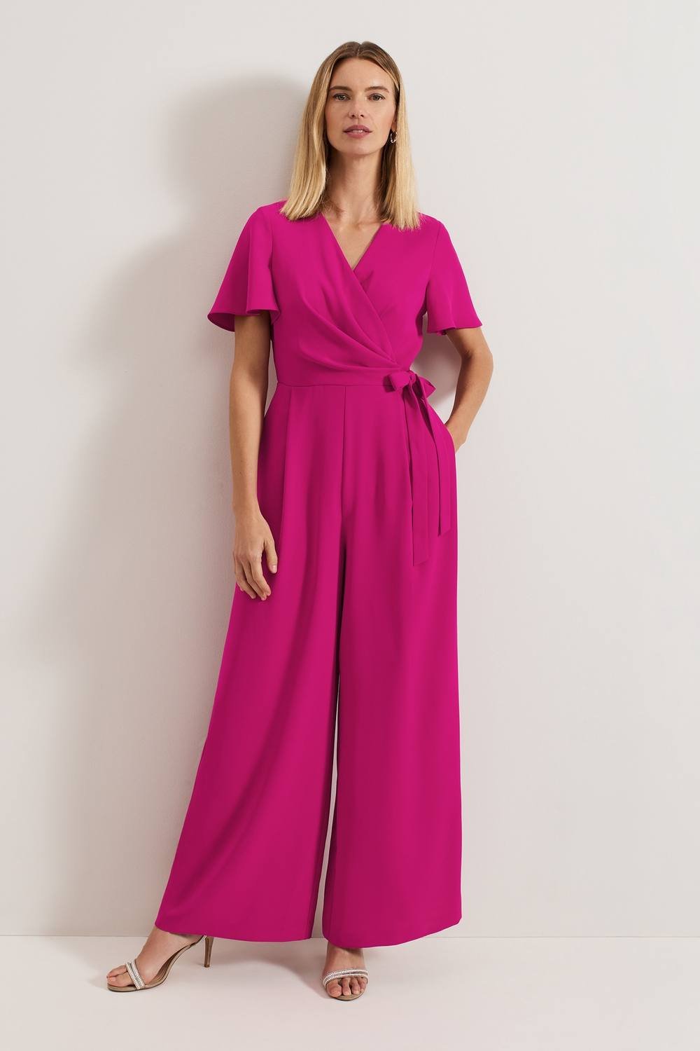Phase Eight Phase Eight Women's Julissa Pink Wide Leg Jumpsuit in Fuchsia - 1