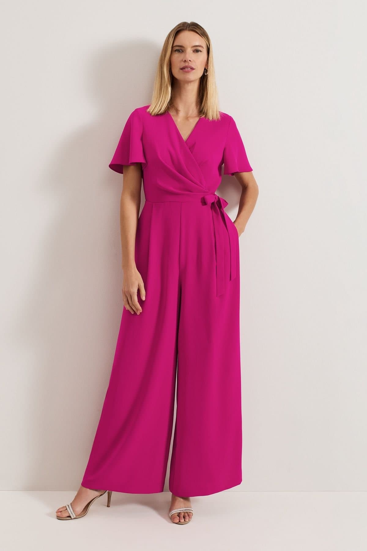 Phase Eight Phase Eight Women's Julissa Pink Wide Leg Jumpsuit in Fuchsia