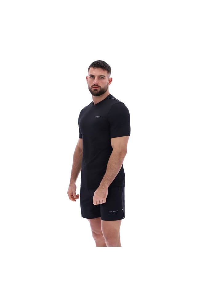 Ted Baker Ted Baker Men's Sam Aeroflow Running T-Shirt in Black - 3