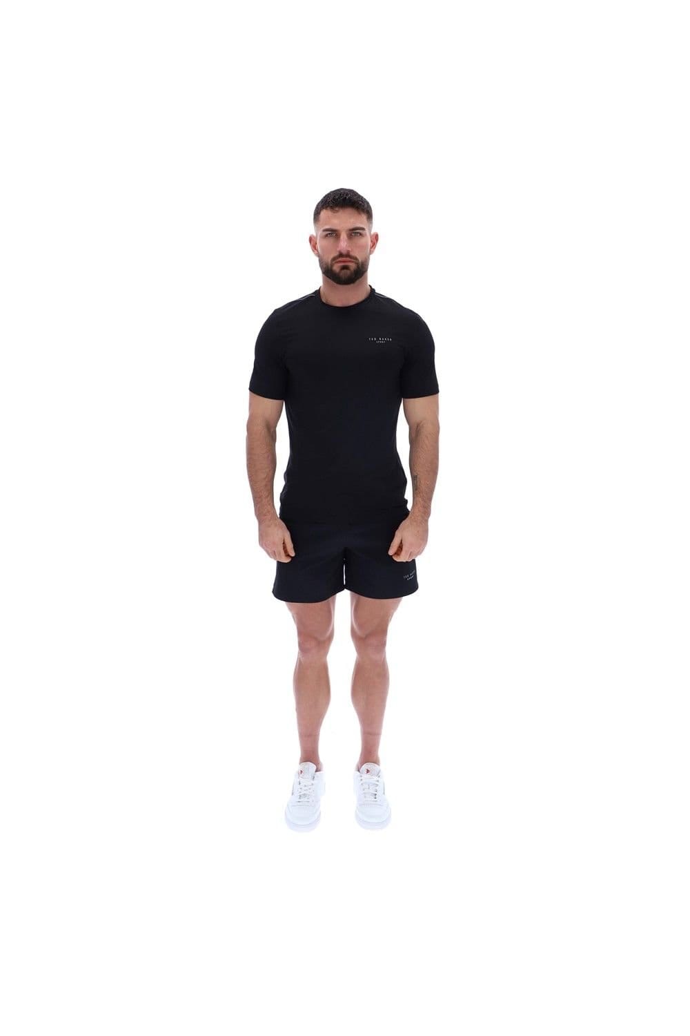 Ted Baker Ted Baker Men's Sam Aeroflow Running T-Shirt in Black - 4
