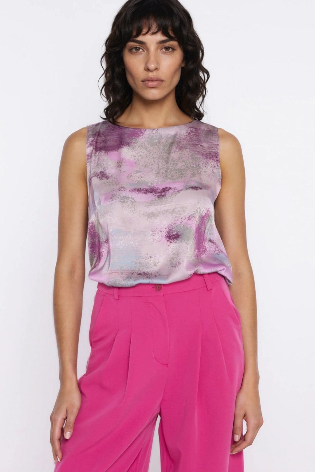 Love Lace Love Lace Women's Floral Sleeveless Boat Neck Blouse Button Back - 4