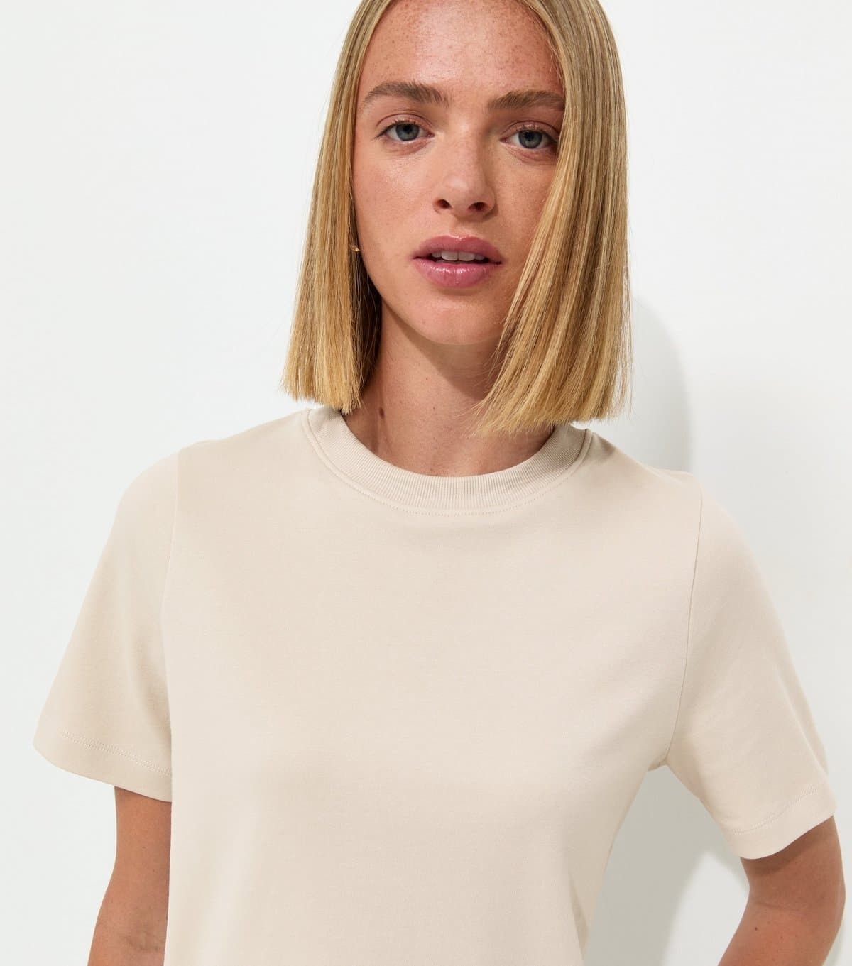 New Look Women's Premium Stone Heavyweight Cotton T-Shirt New Look