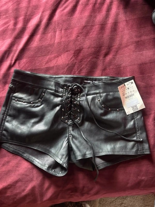 Bershka Leather mini shorts - 1
