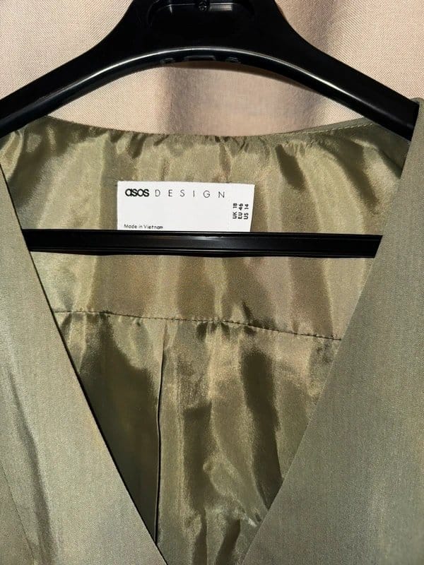 ASOS Design Khaki Button Up Waistcoat - 1