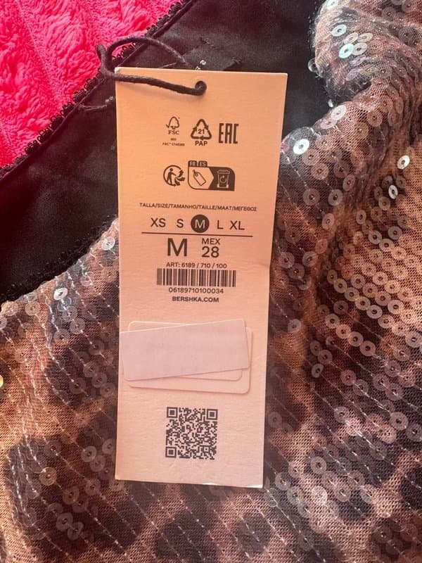 Bershka Bershka Sequin leopard print skirt