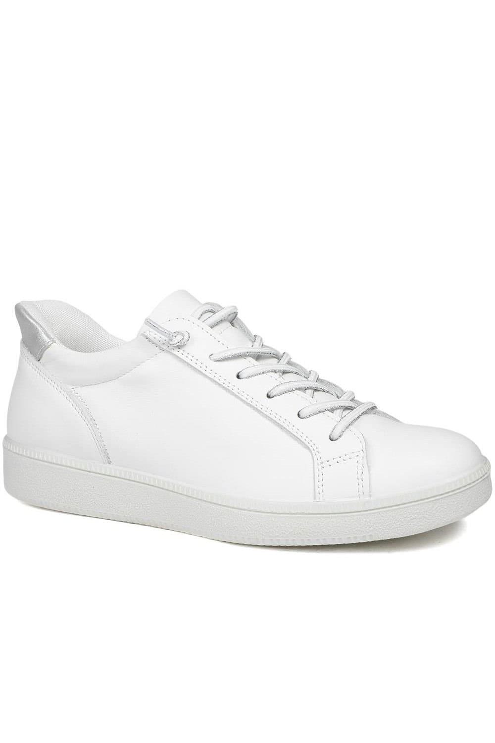Jones Bootmaker Jones Bootmaker White Leather Trainers for Women