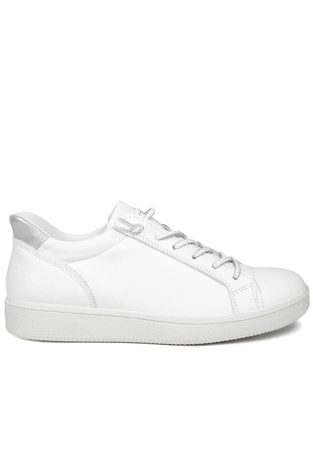 Jones Bootmaker Jones Bootmaker Women's Ainsley Leather Trainers in White - 2