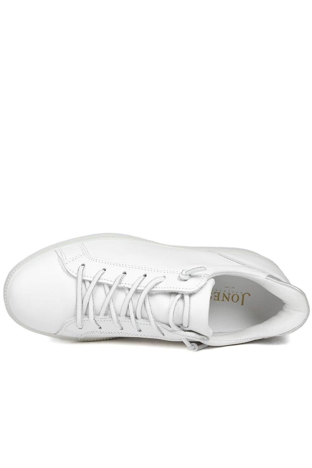 Jones Bootmaker Jones Bootmaker Women's Ainsley Leather Trainers in White - 4